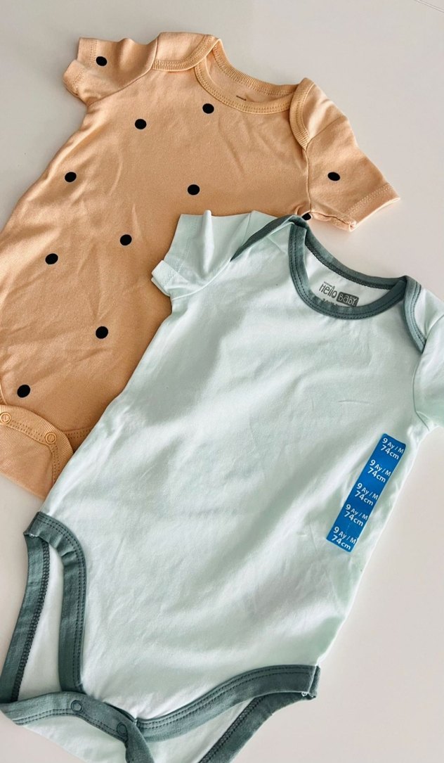 Kısa Kollu, Baskılı Bebek Body Seti - Görsel 2