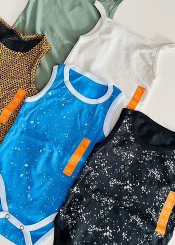 Erkek Bebek Kolsuz Çok Renkli Body Seti - Görsel 2