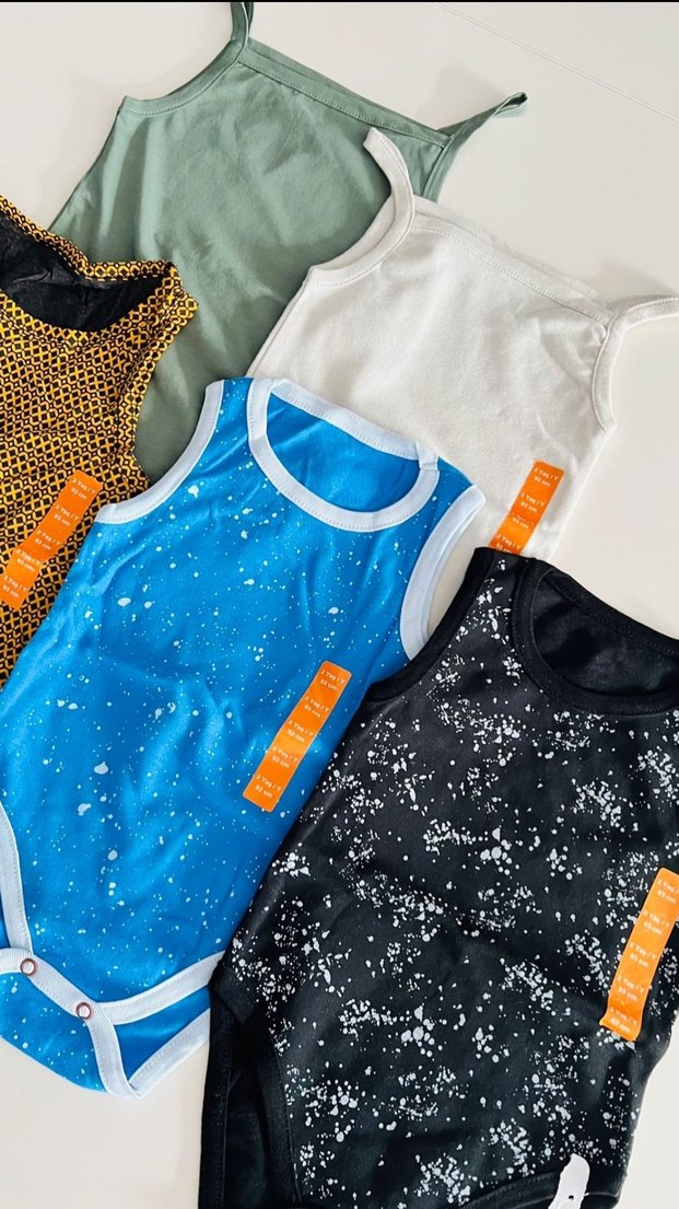 Erkek Bebek Kolsuz Çok Renkli Body Seti - Görsel 2