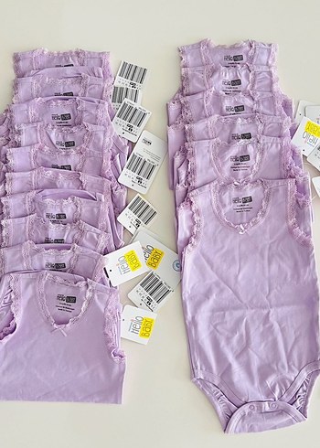 Kolsuz Dantel Detaylı Lila Bebek Body