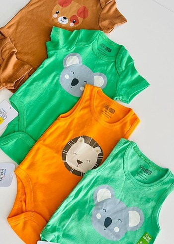 Renkli Bebek Erkek Kısa Kollu Body - Görsel 2