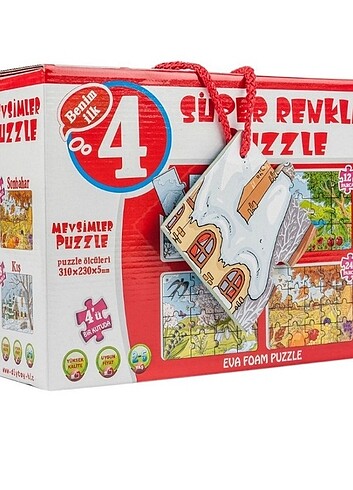 4'ü birarada mevsimler puzzle