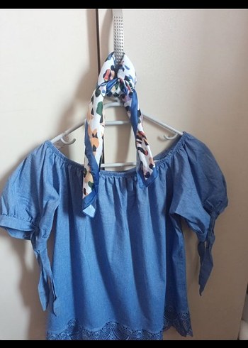 Bohem Mavi Mini Denim Bluz