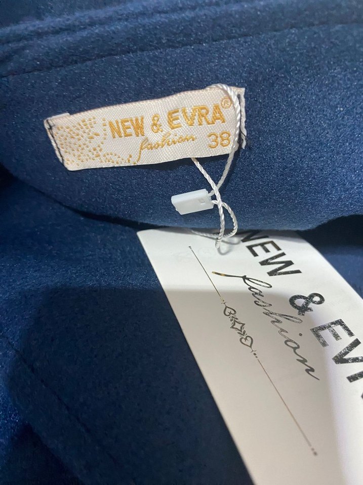 Parlak Mavi Midi Hamile Eteği - Görsel 2