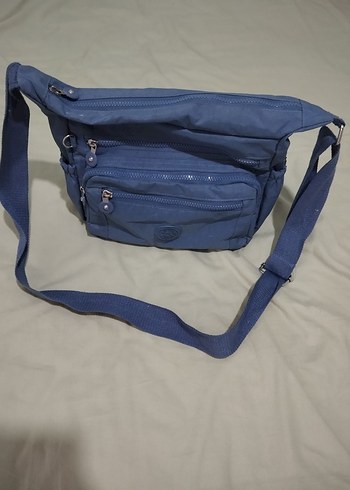 Mavi Fermuarlı Kadın Postacı Çanta - Görsel 2