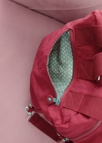 Kipling, bordo, kadın, çapraz askılı, sırt çantası - Görsel 4