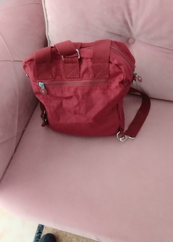 Kipling, bordo, kadın, çapraz askılı, sırt çantası - Görsel 3