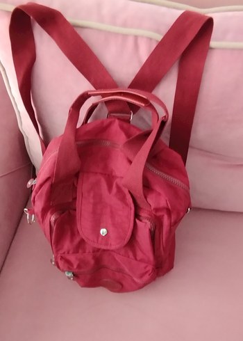 Kipling, bordo, kadın, çapraz askılı, sırt çantası - Görsel 2