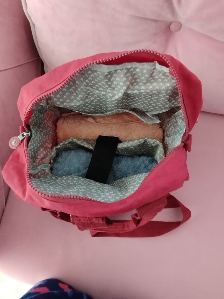 Kipling, bordo, kadın, çapraz askılı, sırt çantası - Görsel 5