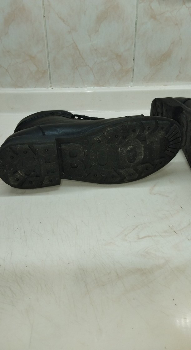 Siyah Erkek Deri Bot - Görsel 3