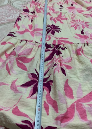 Pembe Çiçek Desenli Uzun Bohem Elbise - Görsel 7