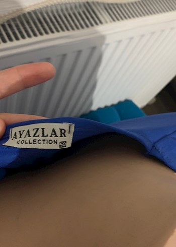 Uzun Kollu Mavi Salaş Kadın Elbise - Görsel 6