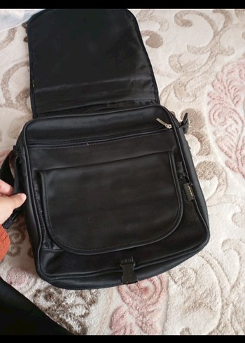 Siyah Baskılı Erkek Omuz Çantası - Görsel 2