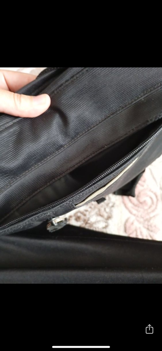 Siyah Baskılı Erkek Omuz Çantası - Görsel 5