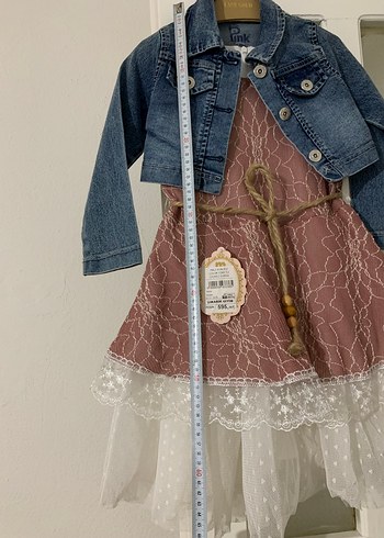 Dantel Detaylı Pembe Kız Çocuk Elbise - Görsel 6