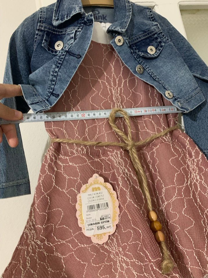 Dantel Detaylı Pembe Kız Çocuk Elbise - Görsel 5