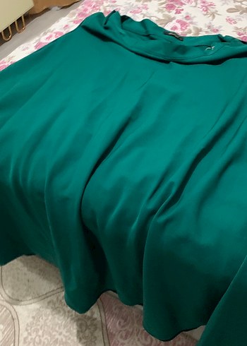 Uzun, V Yaka, Nakışlı Yeşil Emzirme Önlüğü - Görsel 7