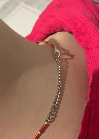 Kırmızı Nakışlı Bohem Boncuklu Kadın Kolye - Görsel 4