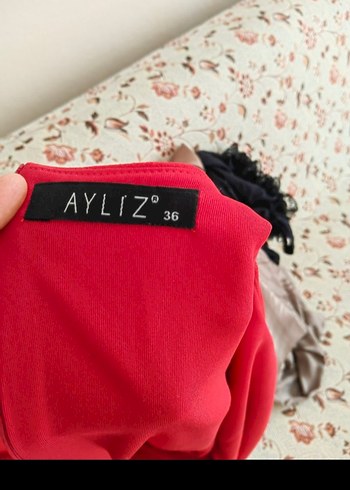 Uzun Kollu Kırmızı Mini Elbise - Görsel 5