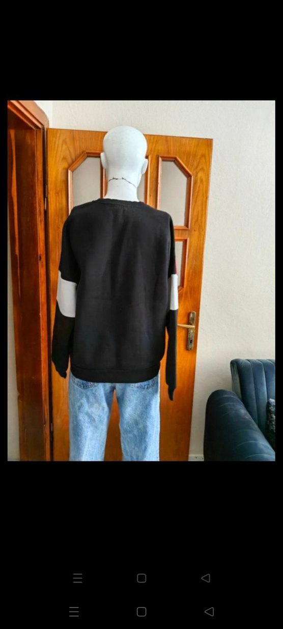 Kadın Siyah Salaş Sweatshirt - Görsel 2