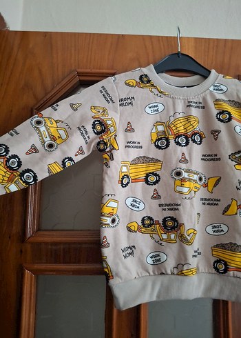 Erkek Çocuk Gri Baskılı Sweatshirt - Görsel 2