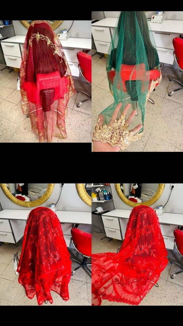 Drapeli Beyaz Düğün Duvağı - Görsel 4