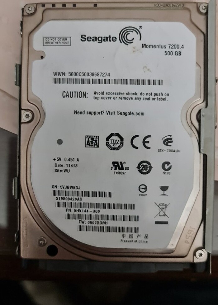 Seagte 500 gb harddiski  - Görsel 2