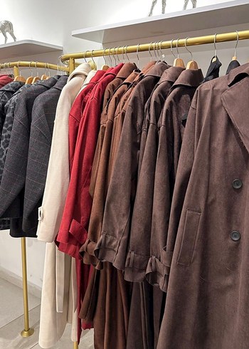 Zara Acı kahve Süet Kadın Trençkot