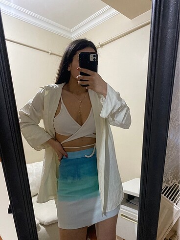 Zara Boho marka ithal batik etek