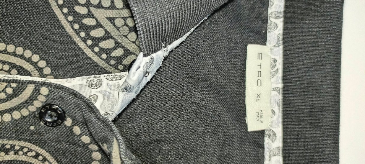 Düğmeli Siyah Desenli Erkek Polo Tişört - Görsel 4