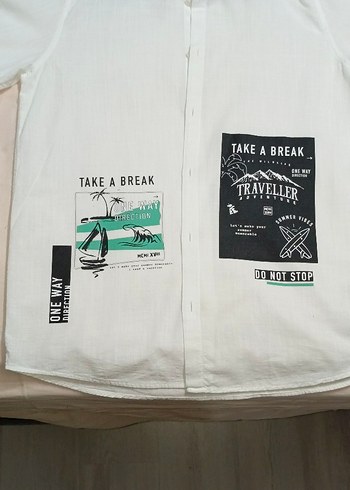 Erkek Çocuk Desenli Kısa Kollu Pamuklu Gömlek - Görsel 2