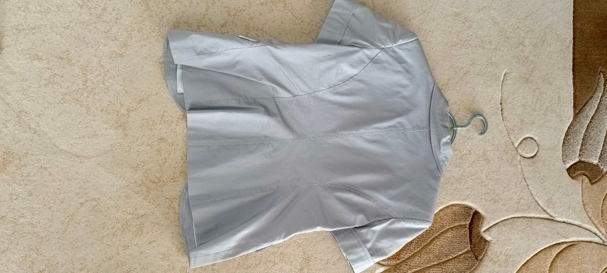 Gri Kısa Kollu Kadın Blazer Ceket-pantolon takım - Görsel 5