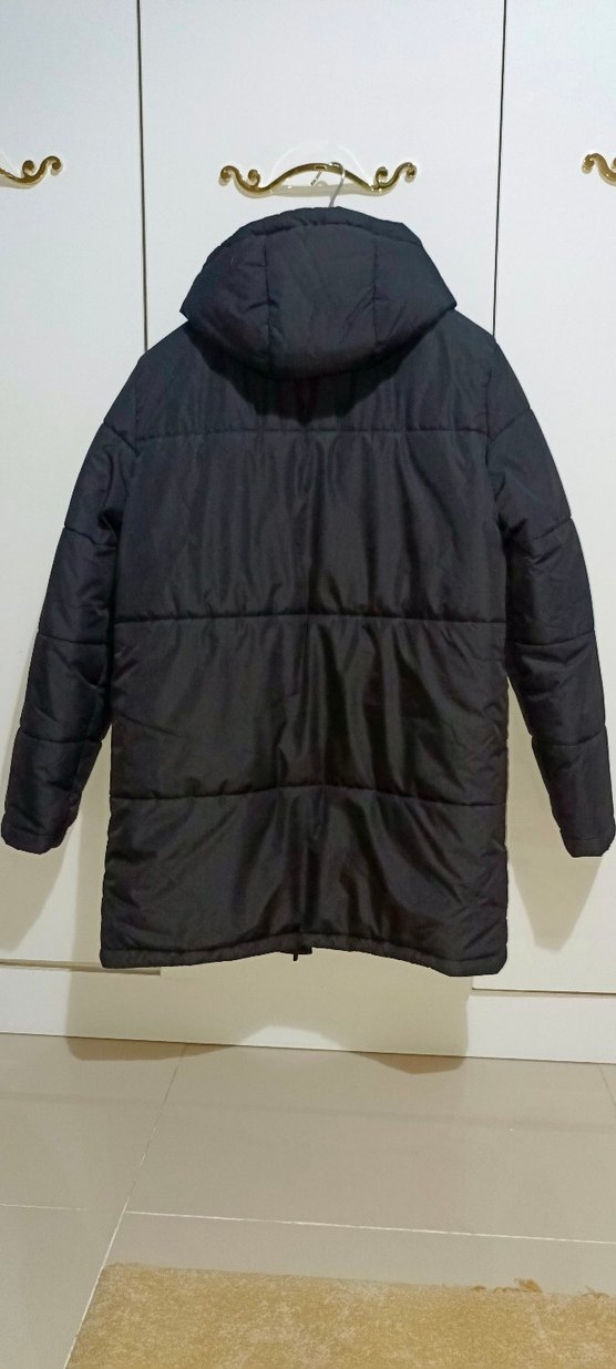 Siyah Erkek  Düğmeli Street Wear Kaban - Görsel 2