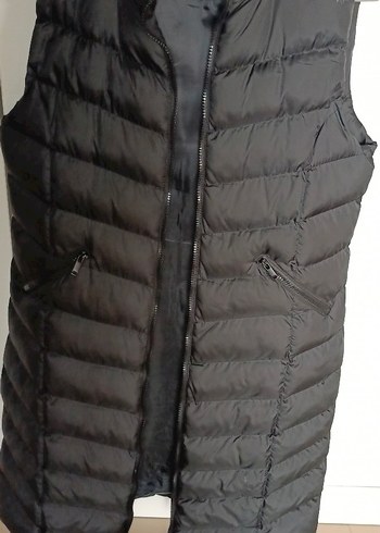 Siyah Kürklü Midi Kadın Yelek - Görsel 2