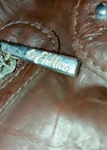 Kahverengi Deri Kadın Omuz Çantası - Görsel 5