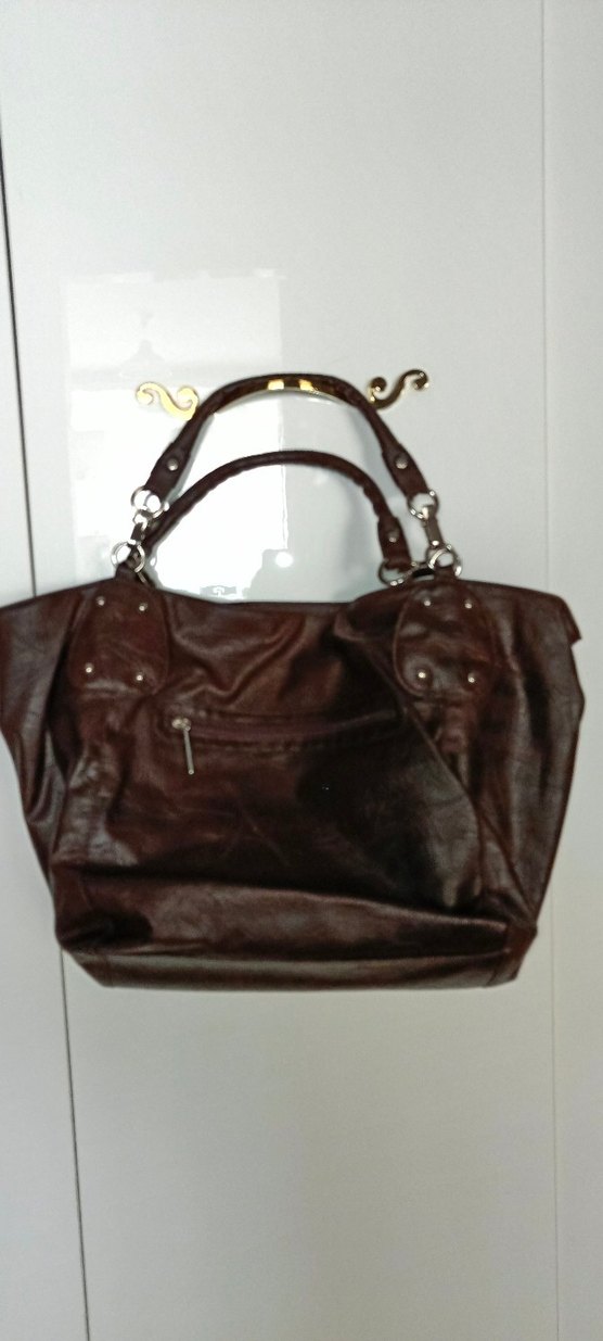 Kahverengi Deri Kadın Omuz Çantası - Görsel 3