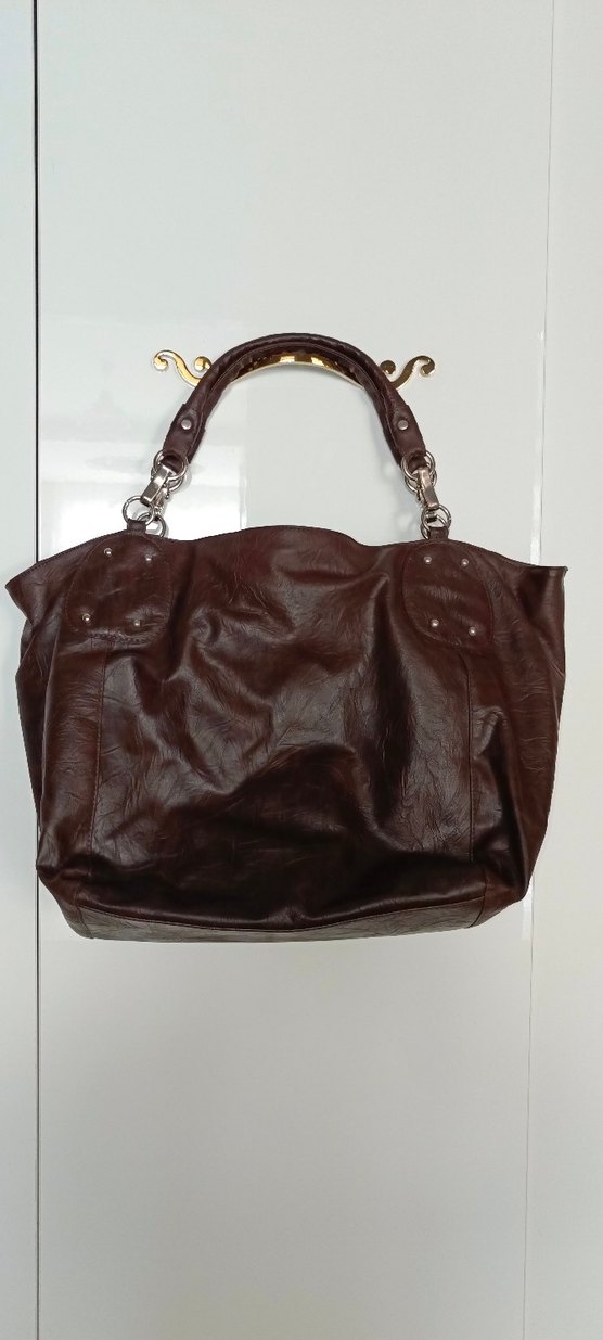 Kahverengi Deri Kadın Omuz Çantası - Görsel 2
