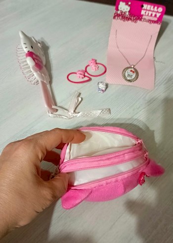 Pembe Dantel Detaylı Hello Kitty Aksesuar Seti - Görsel 3