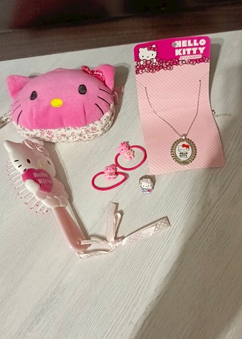 Pembe Dantel Detaylı Hello Kitty Aksesuar Seti - Görsel 2