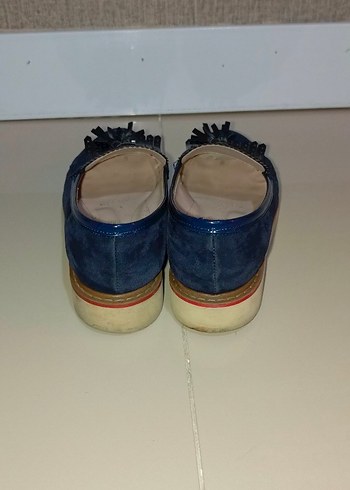 Kızlar için lacivert i Süet Püsküllü Loafer Ayakkabı - Görsel 4
