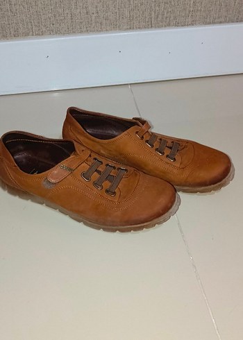 Kahverengi Deri süet  Kadın Günlük Ayakkabı - Görsel 4