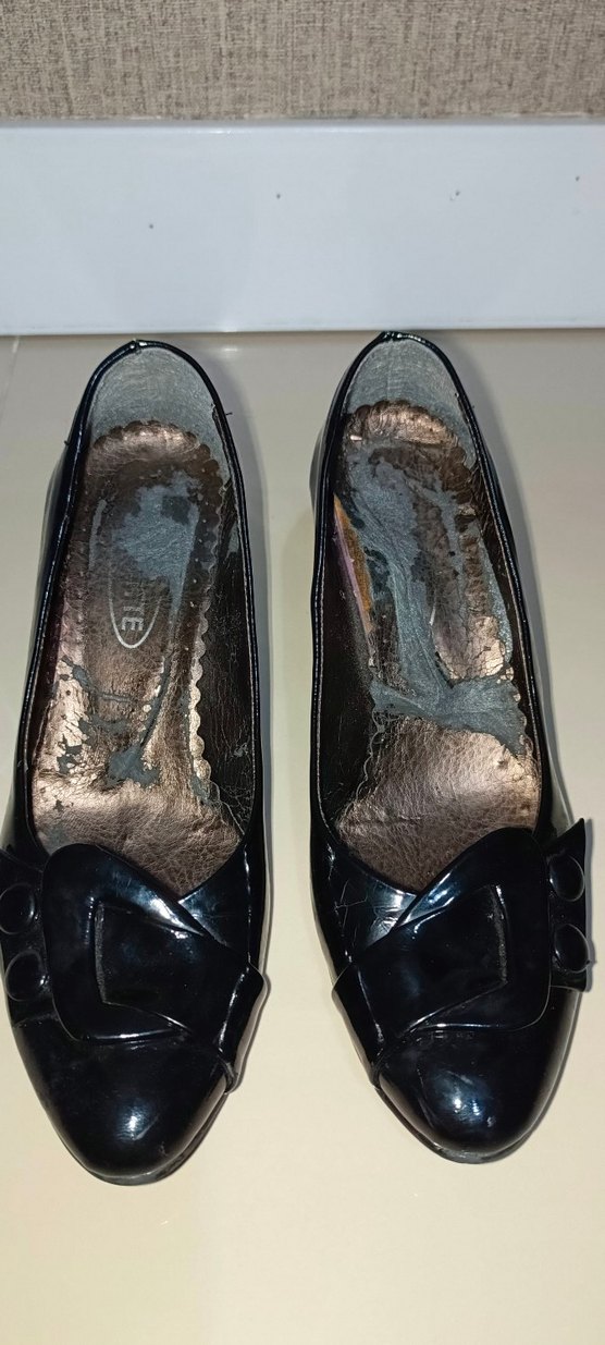 kadın Siyah Rugan Tokalı Babet - Görsel 5