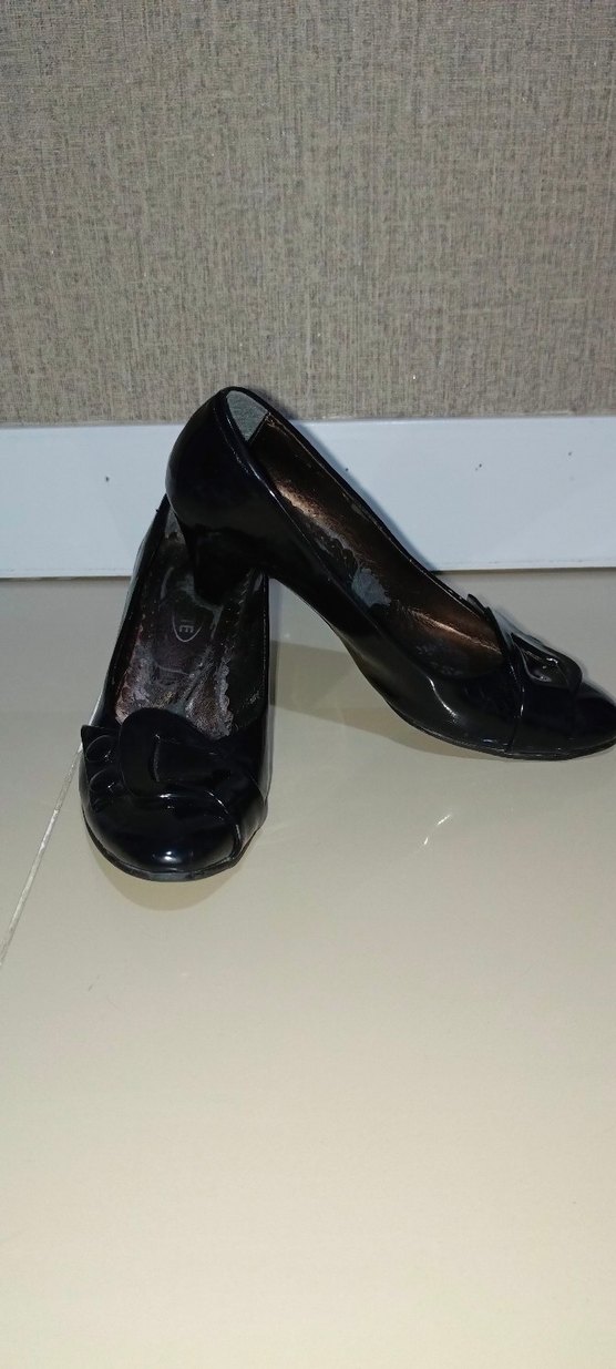 kadın Siyah Rugan Tokalı Babet - Görsel 4