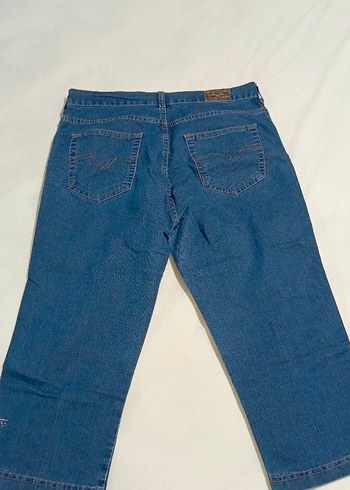 Mavi Bol Kesim Midi Boy Kadın Kot Pantolon - Görsel 2