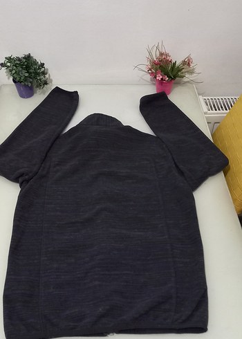 xs Beden decathlon xs Gri Fermuarlı Erkek Polar Sweatshirt