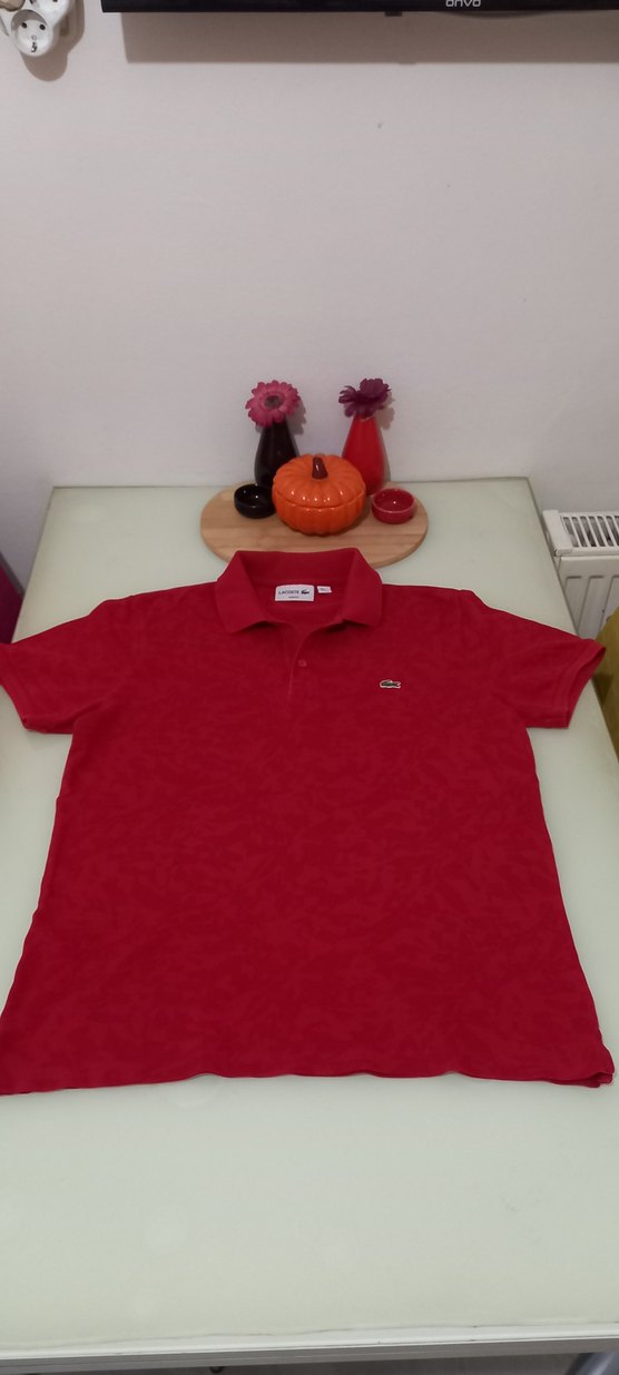 Lacoste M  Erkek Kırmızı Polo Tişört - Görsel 3