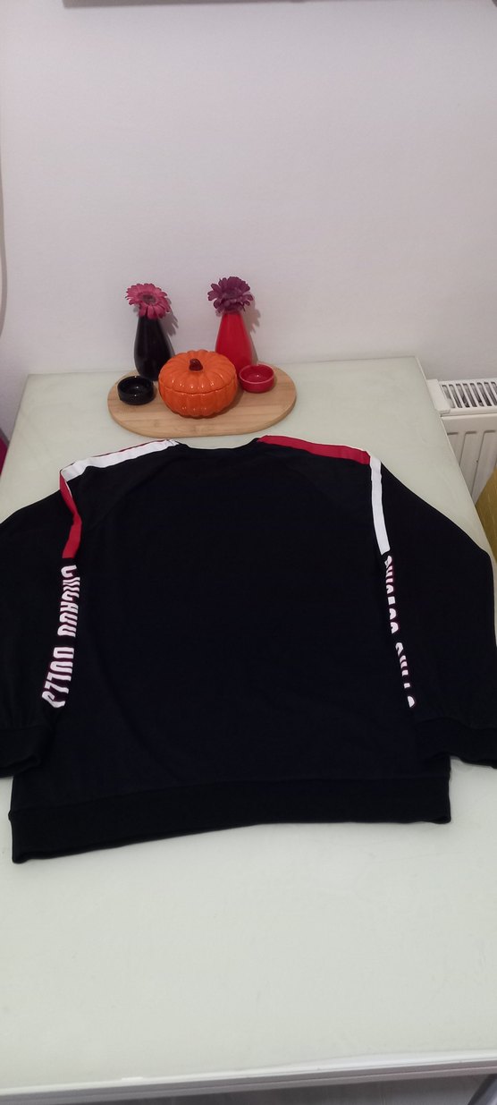 nba 13 yas Chicago Bulls Baskılı Siyah Erkek Sweatshirt - Görsel 4