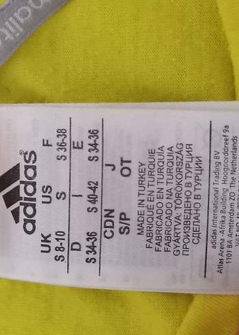 adidas S beden Sarı Adidas Kadın Kısa Kollu Tişört - Görsel 8