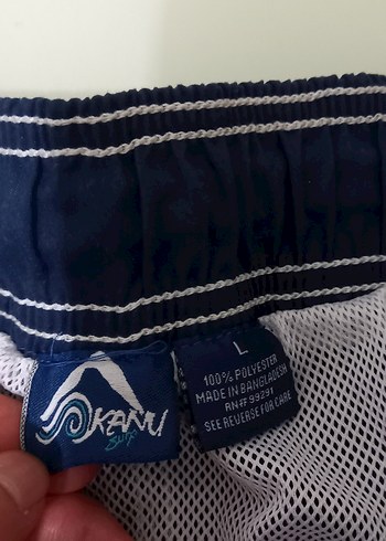 kanu L beden Erkek Parlak Mavi Kısa Kollu Mayo Şortu - Görsel 7