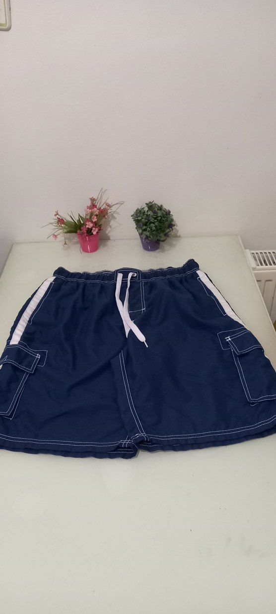 kanu L beden Erkek Parlak Mavi Kısa Kollu Mayo Şortu - Görsel 3